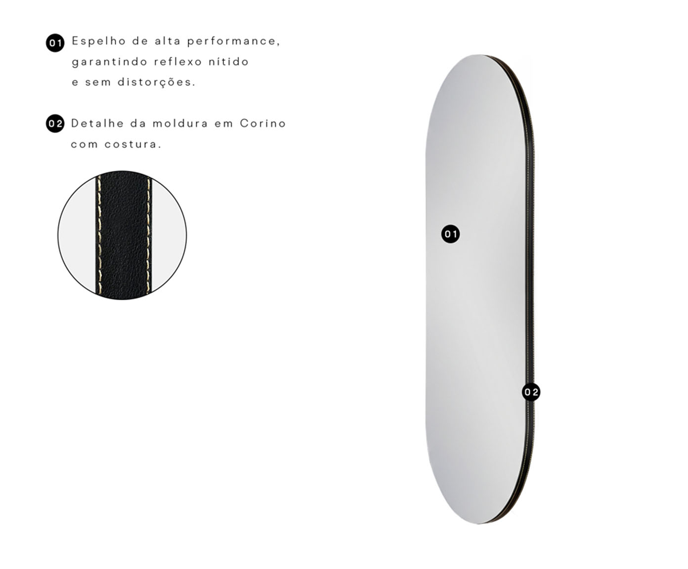 Espelho com Led Smart Doha Caramelo image number 5