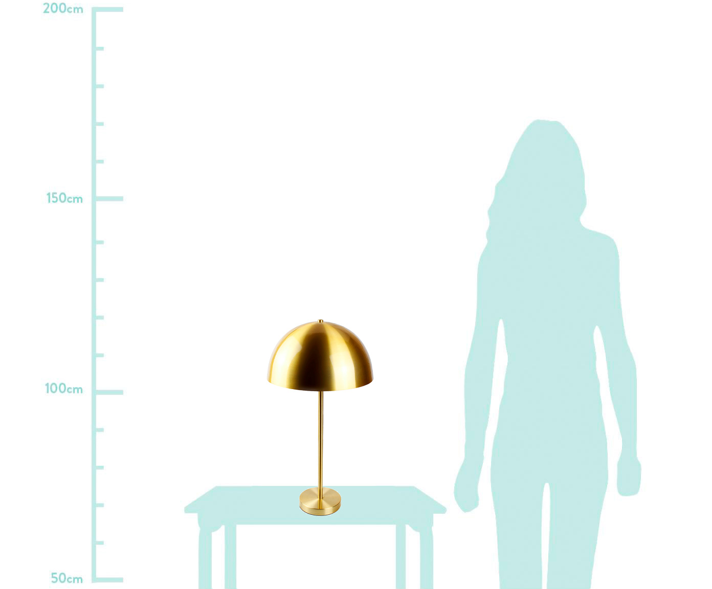Abajur Cogumelo Dourado - Bivolt image number 2