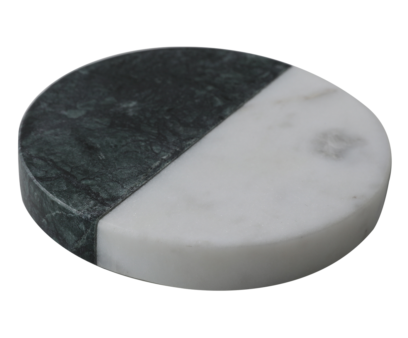 Jogo de Porta-Copos em M&aacute;rmore Orfeu Branco e Verde - 4 p&ccedil;s image number 3