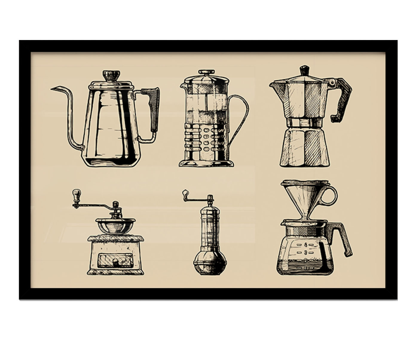 Quadro Caf&eacute; com Moldura Preta - image 1