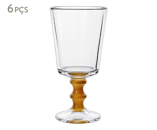 Jogo de Ta&ccedil;as para Vinho Bamboo Amarelo - image 0