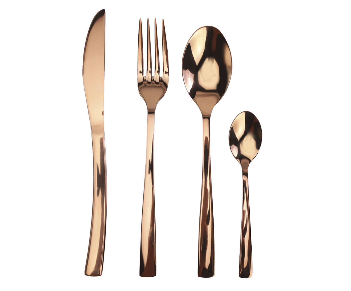 Faqueiro em A&ccedil;o Inox Premium Ros&eacute; Gold - 06 pessoas - image 0