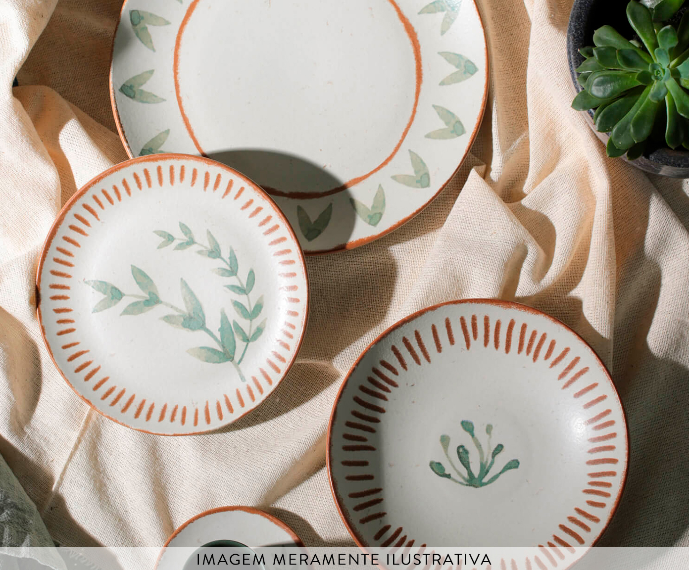 Jogo de Pratos Fundo Coup Stoneware Magari Floral - image 1