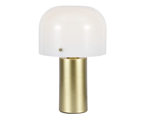 Abajur Pilz Dourado e Branco Bivolt - image 0