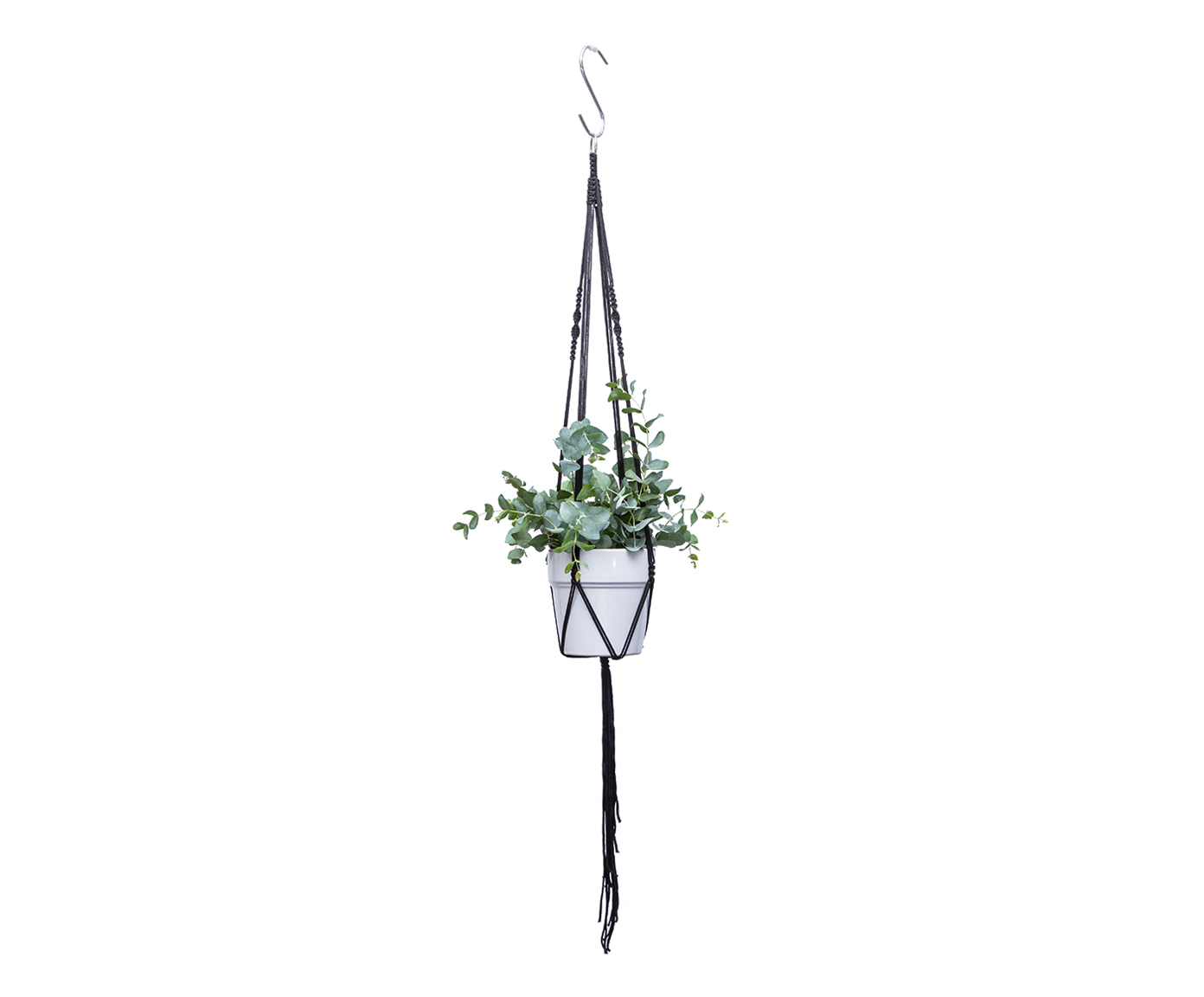 Hanger em Macram&ecirc; Classic Preto - image 1