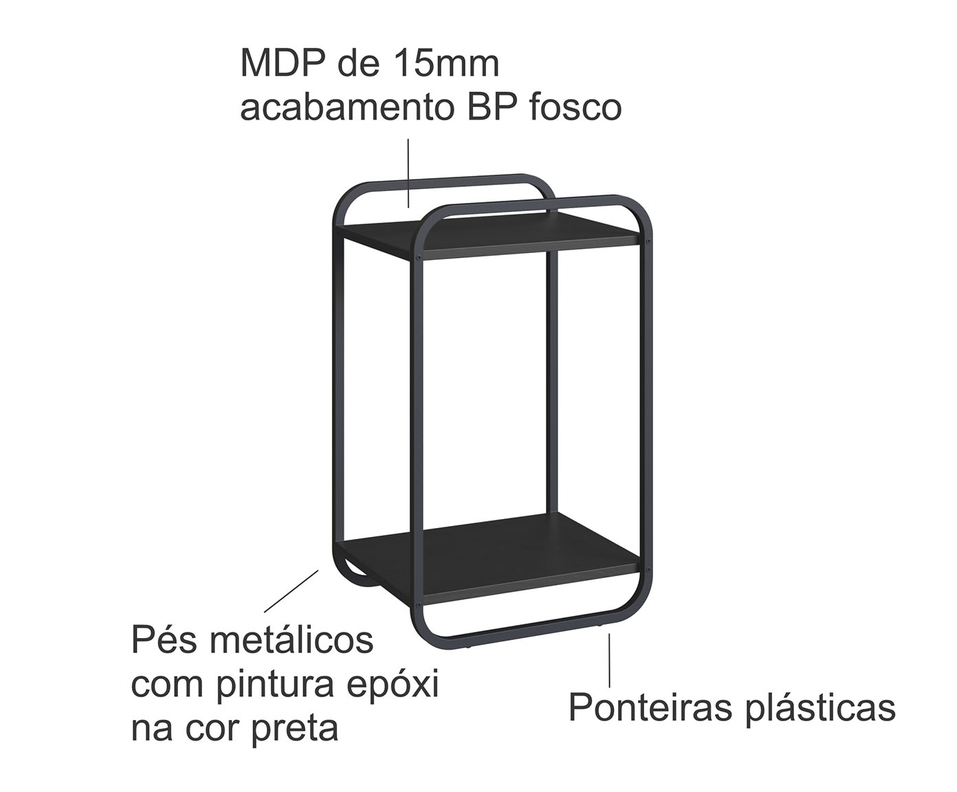 Mesa Lateral Org&acirc;nico Luna Nero image number 2