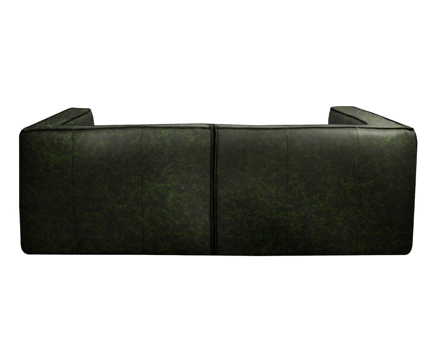 Sof&aacute; 2 M&oacute;dulos Chaise Esquerdo Mensa em Couro Verde image number 3