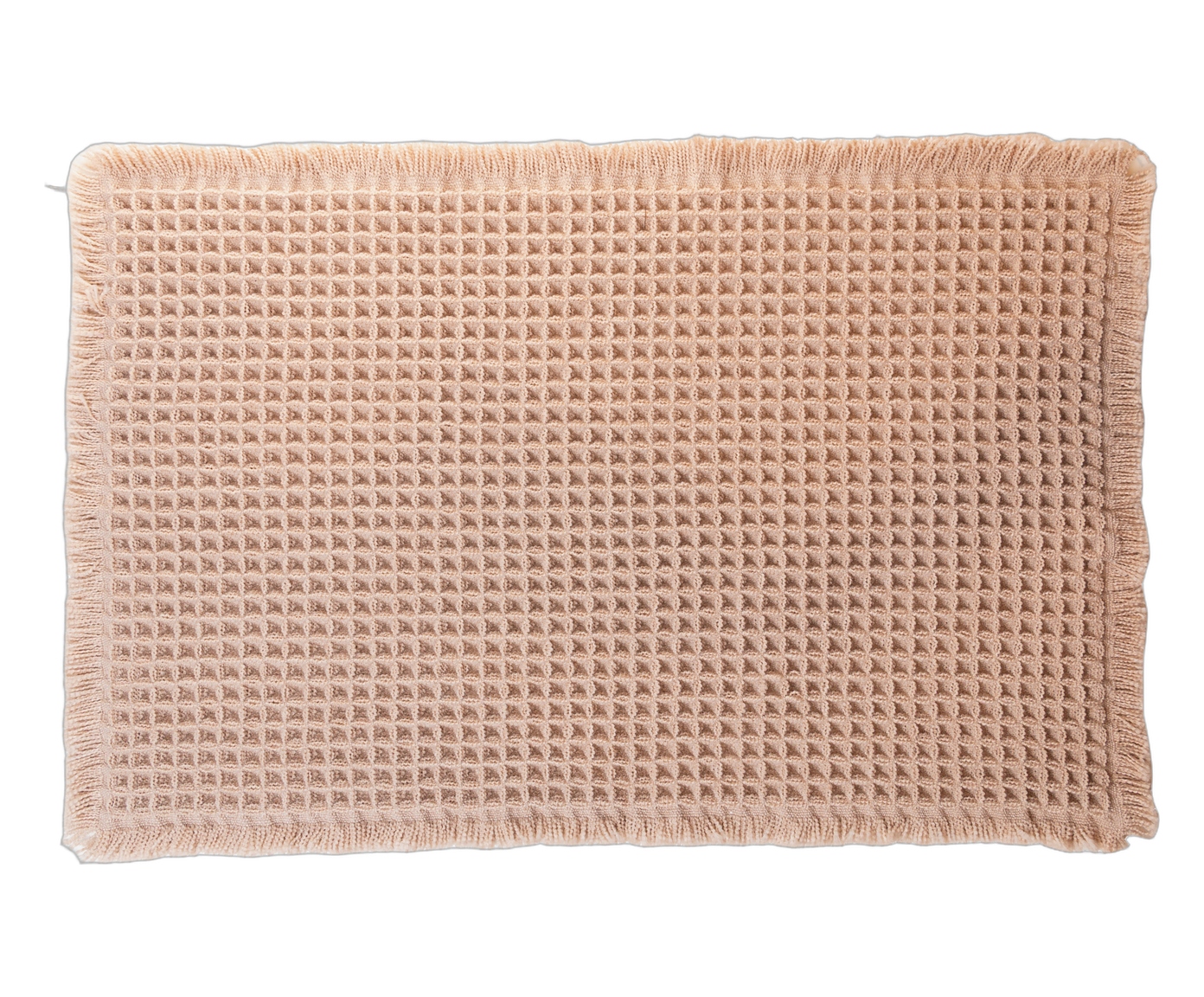 Tapete para Banheiro Waffle Chenille Bege - image 0