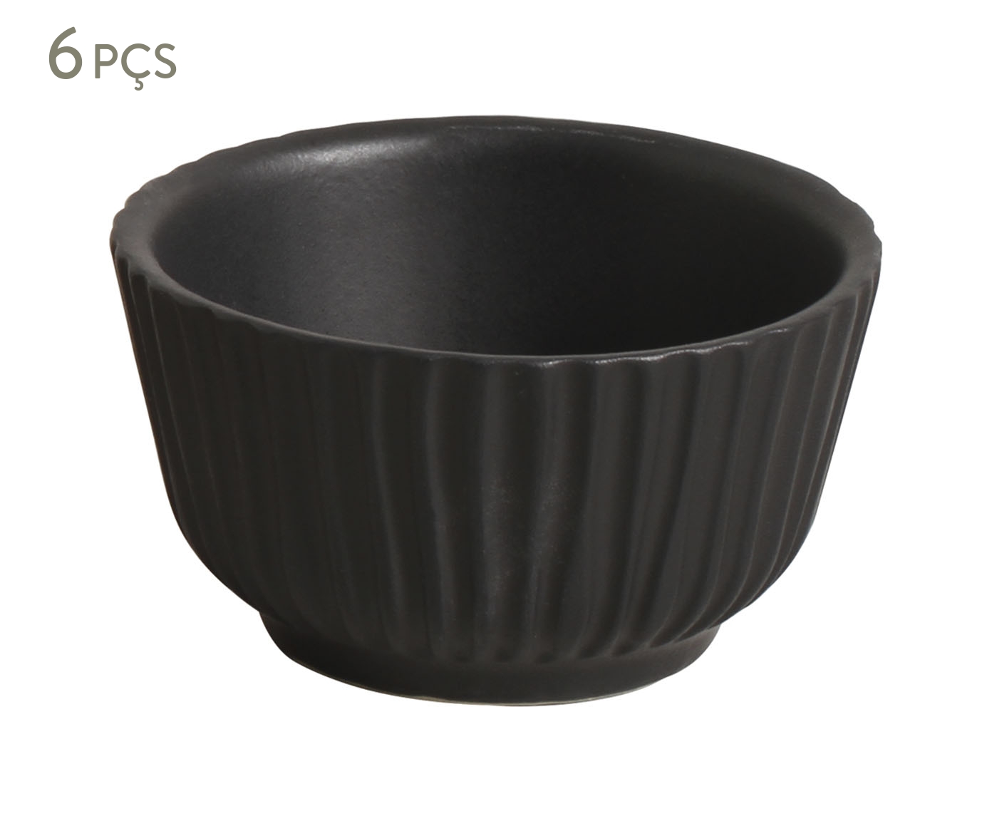 Jogo de Ramequins Linhas Preto Matte - image 0