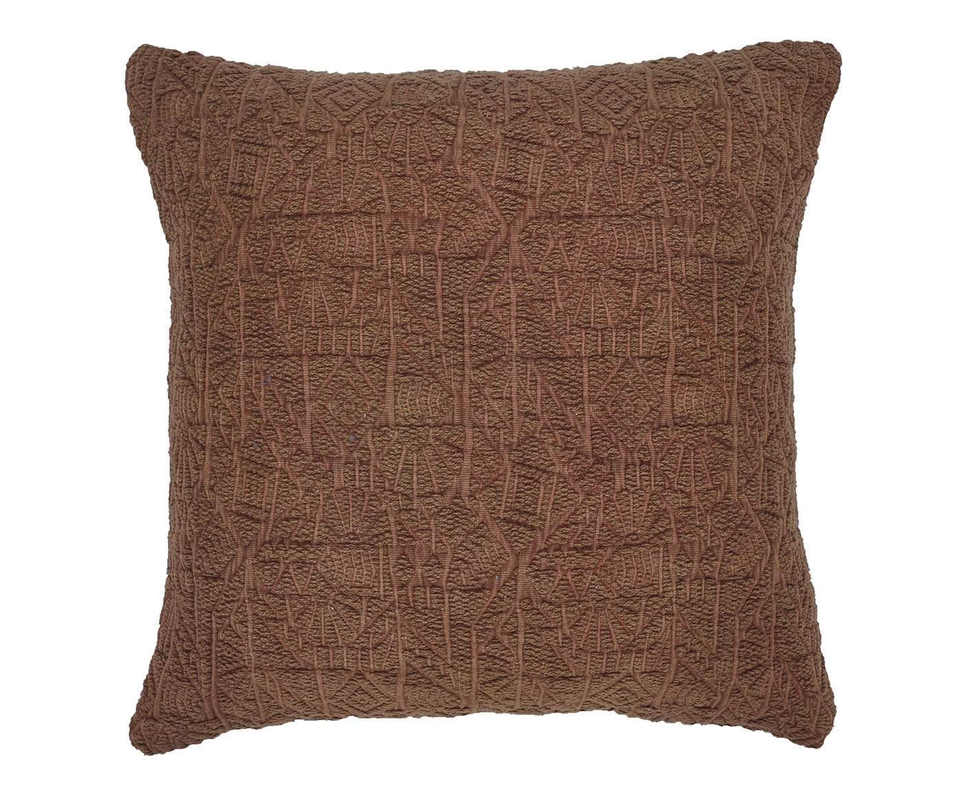 Capa de Almofada Algod&atilde;o Jacquard Estonado Terracota - image 0