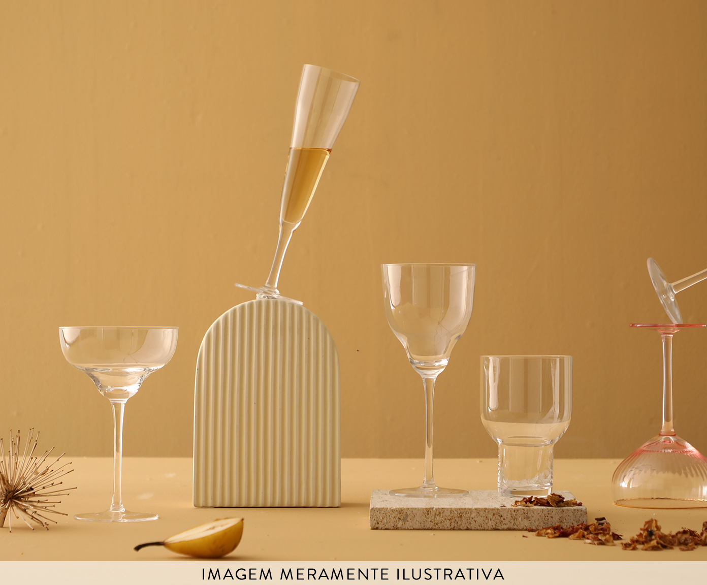 Jogo de Ta&ccedil;as de Vinho Kalana Transparente image number 2