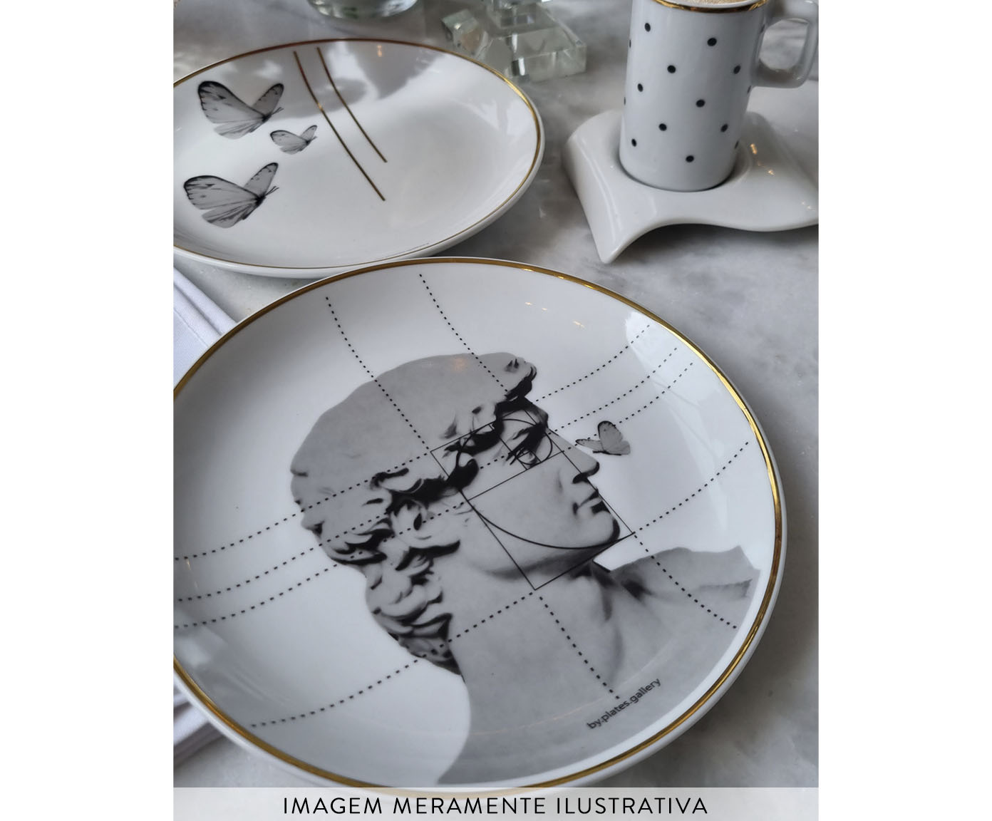 Prato de Porcelana Borboletas image number 3