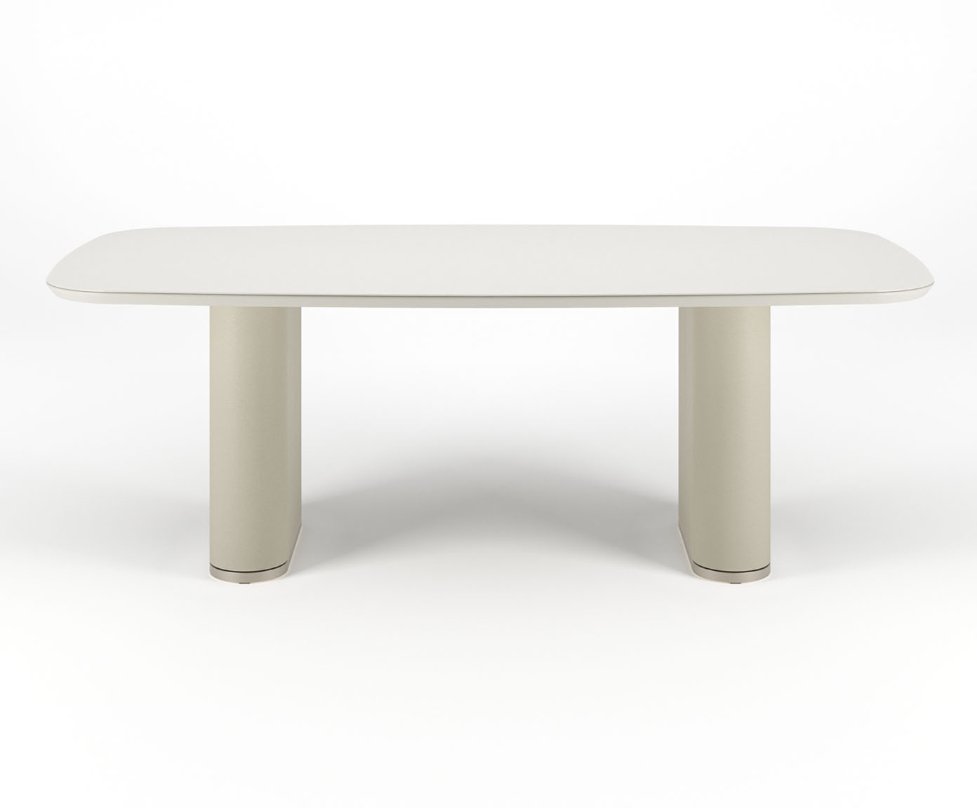 Mesa Lintz 2.2 Off-White Fosco, Bege e Champanhe - image 1