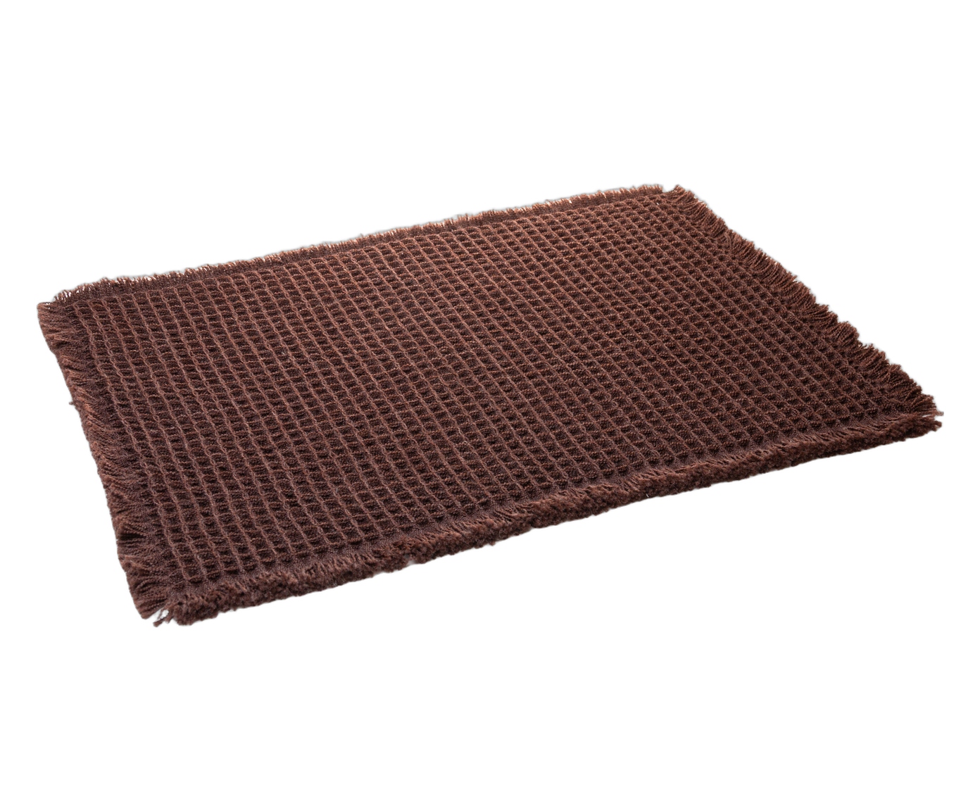 Tapete para Banheiro Waffle Chenille Marrom - image 1