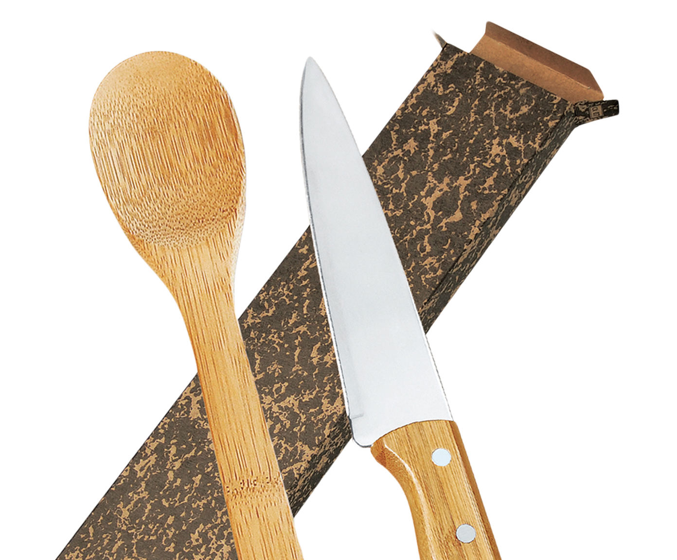 Jogo de Faca E Colher em Inox E Bambu Special Line - image 1