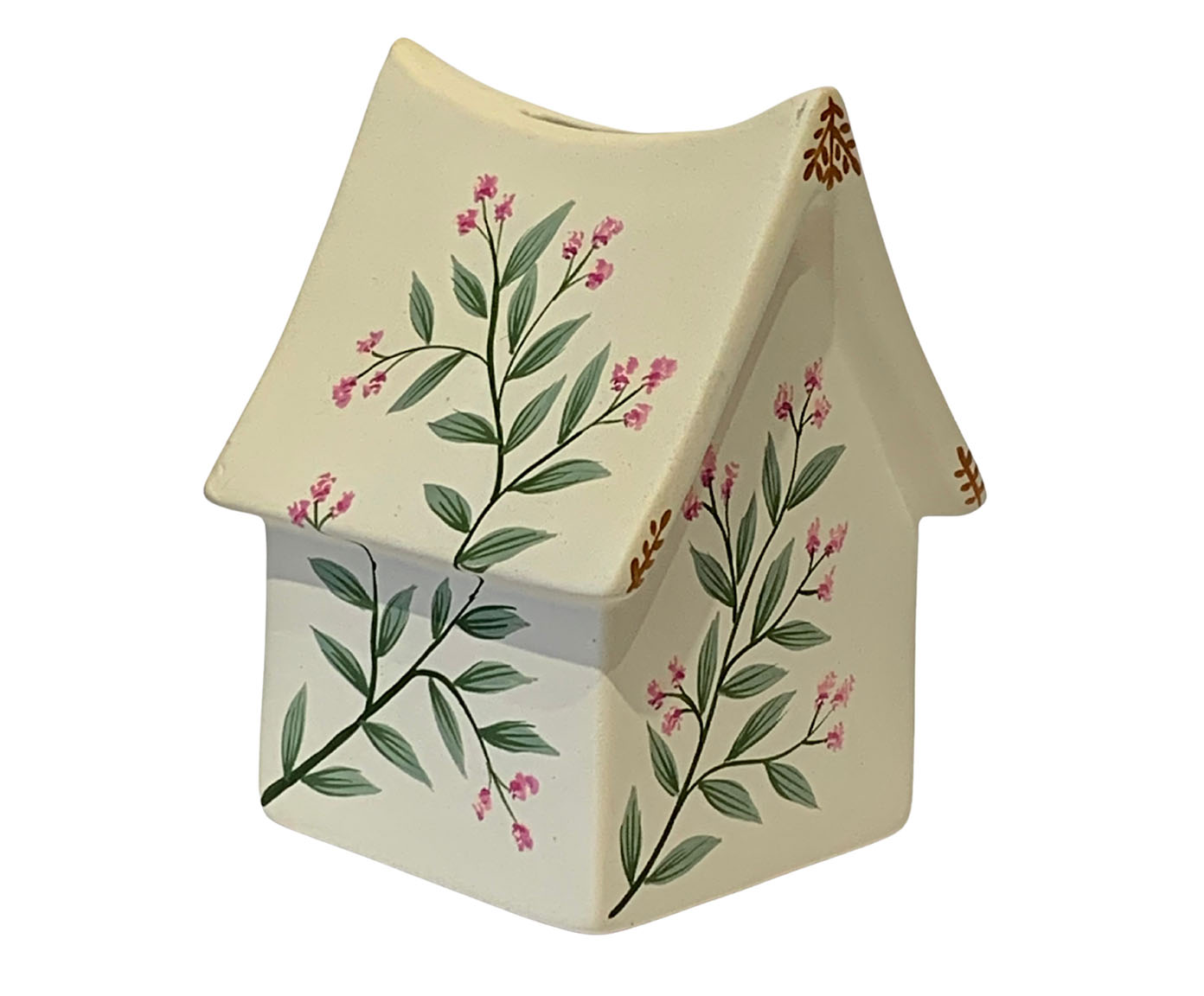 Cofrinho Casinha Mini Floral Rosa - image 1
