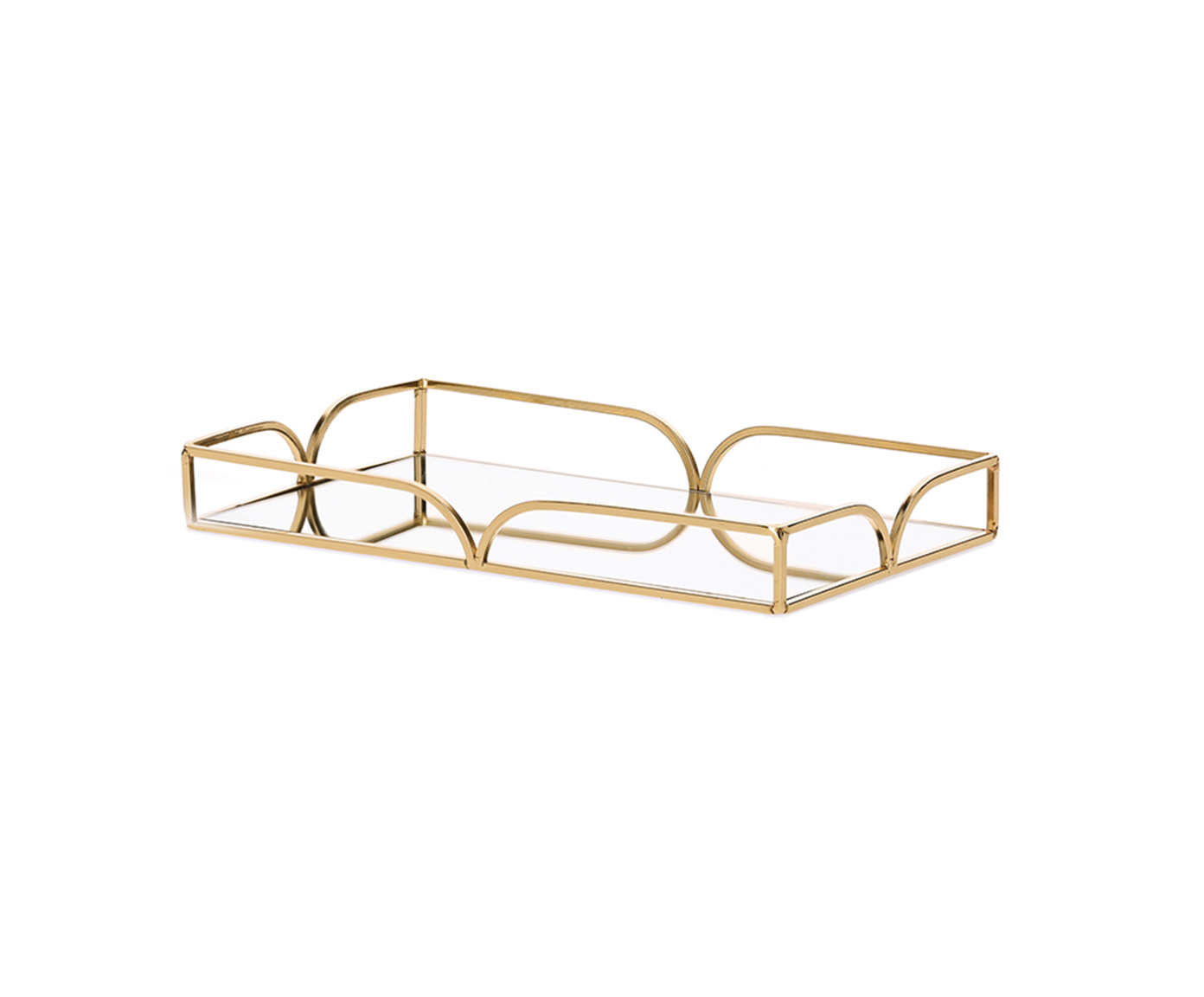 Jogo de Bandejas Decorativa Rivela Dourado image number 2