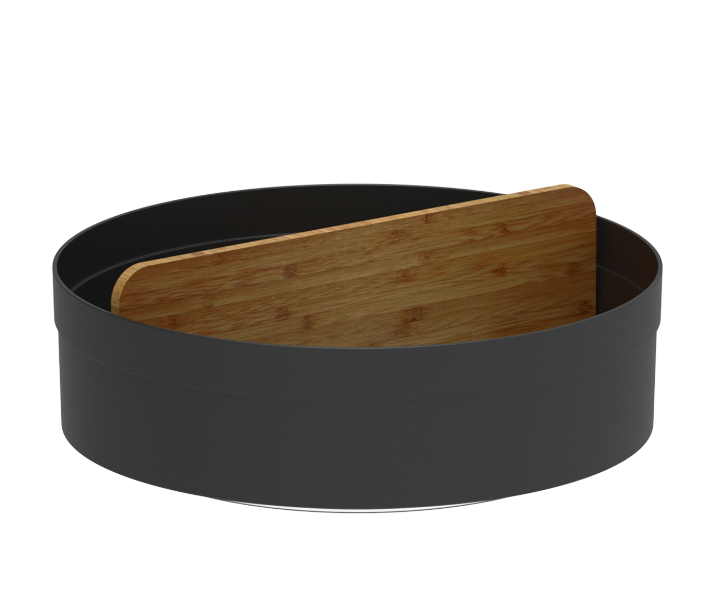 Organizador Giratorio Alto com Divis&oacute;ria Lume Preto - image 0