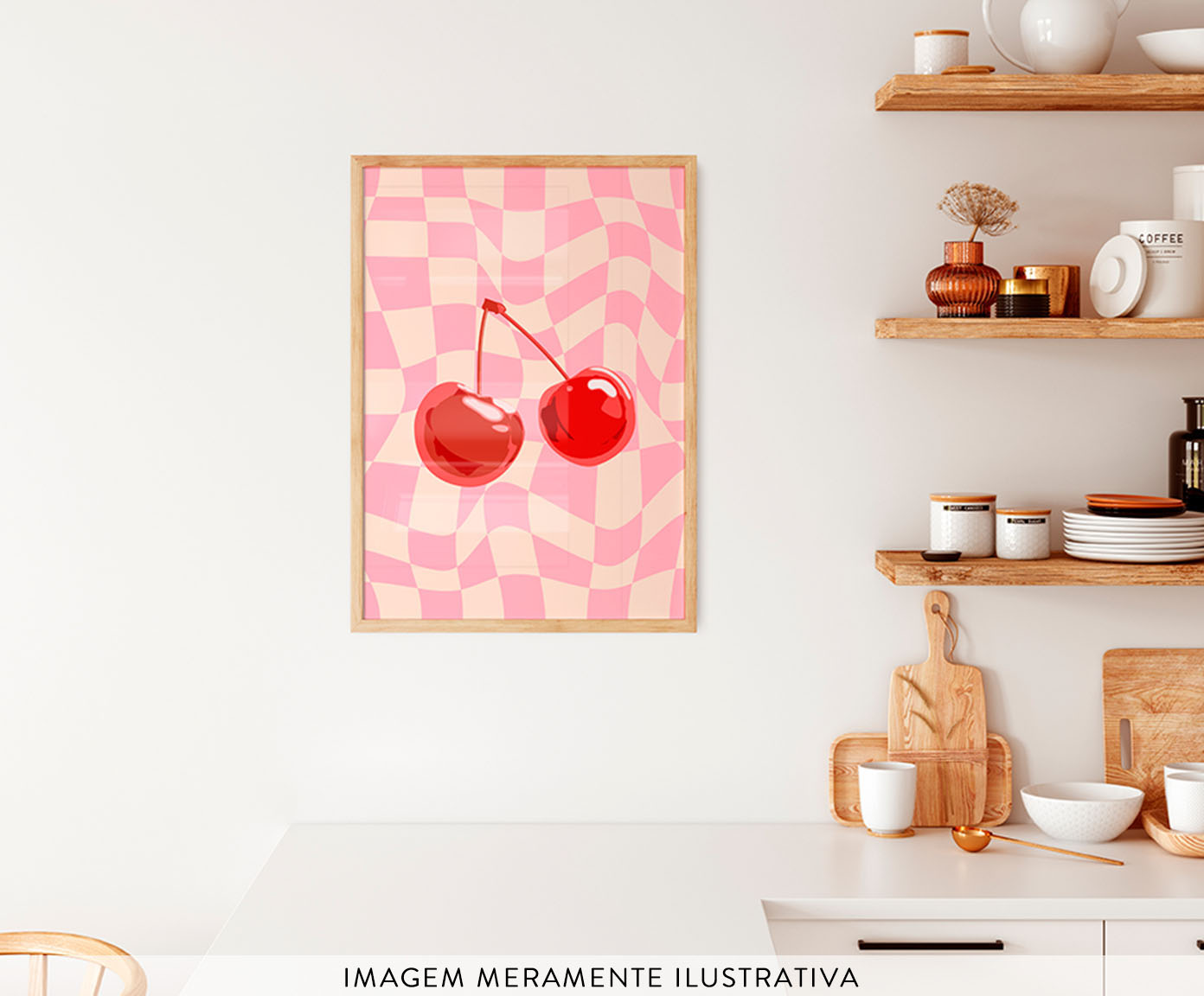 Quadro Cherry com Moldura em Madeira - image 1