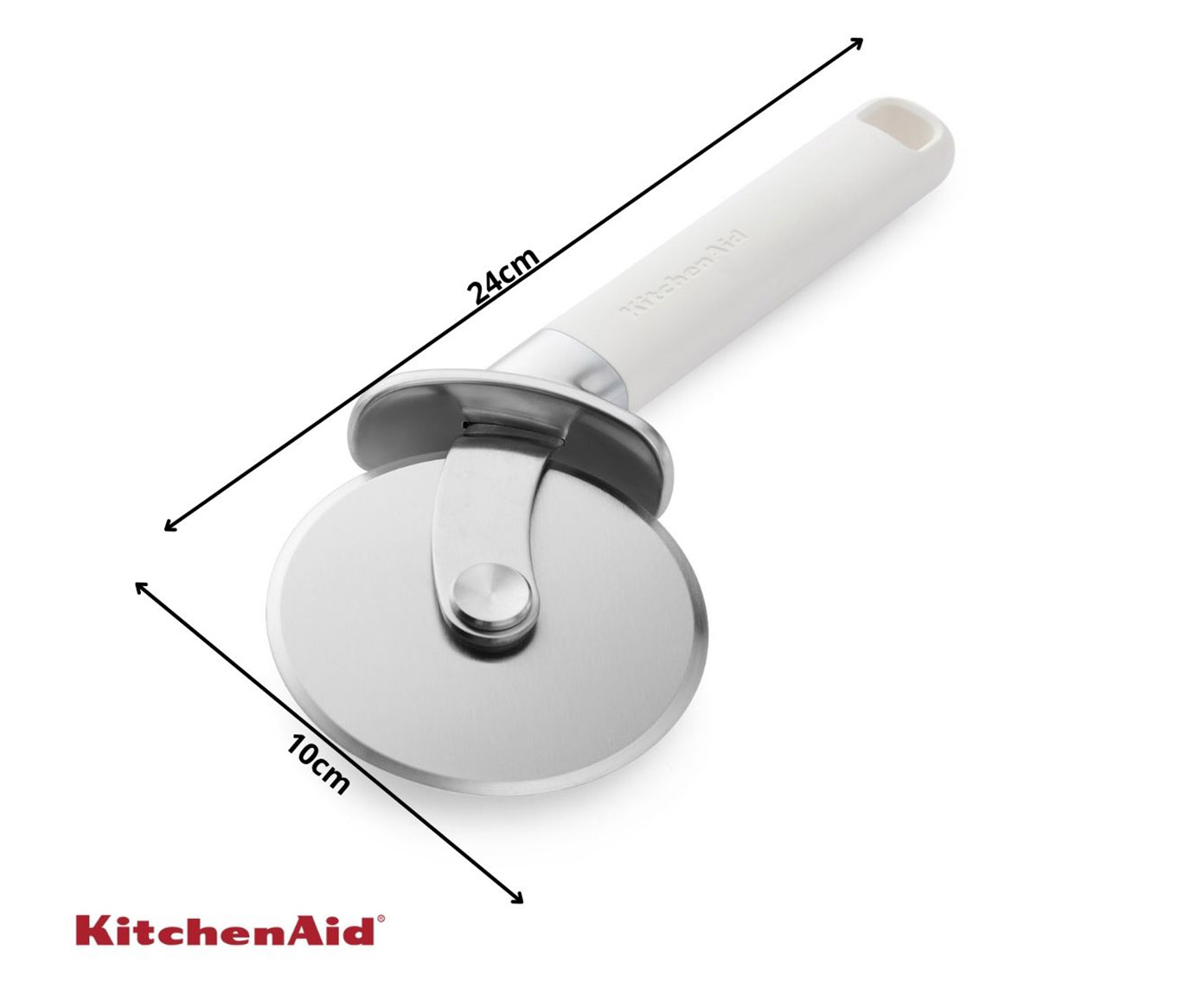 Cortador de Pizza Profissional em Inox Kitchenaid Branco - image 1