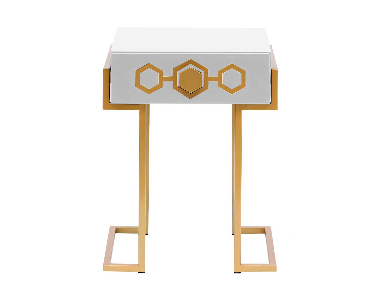 Mesa de Cabeceira Glam - Branco - image 1