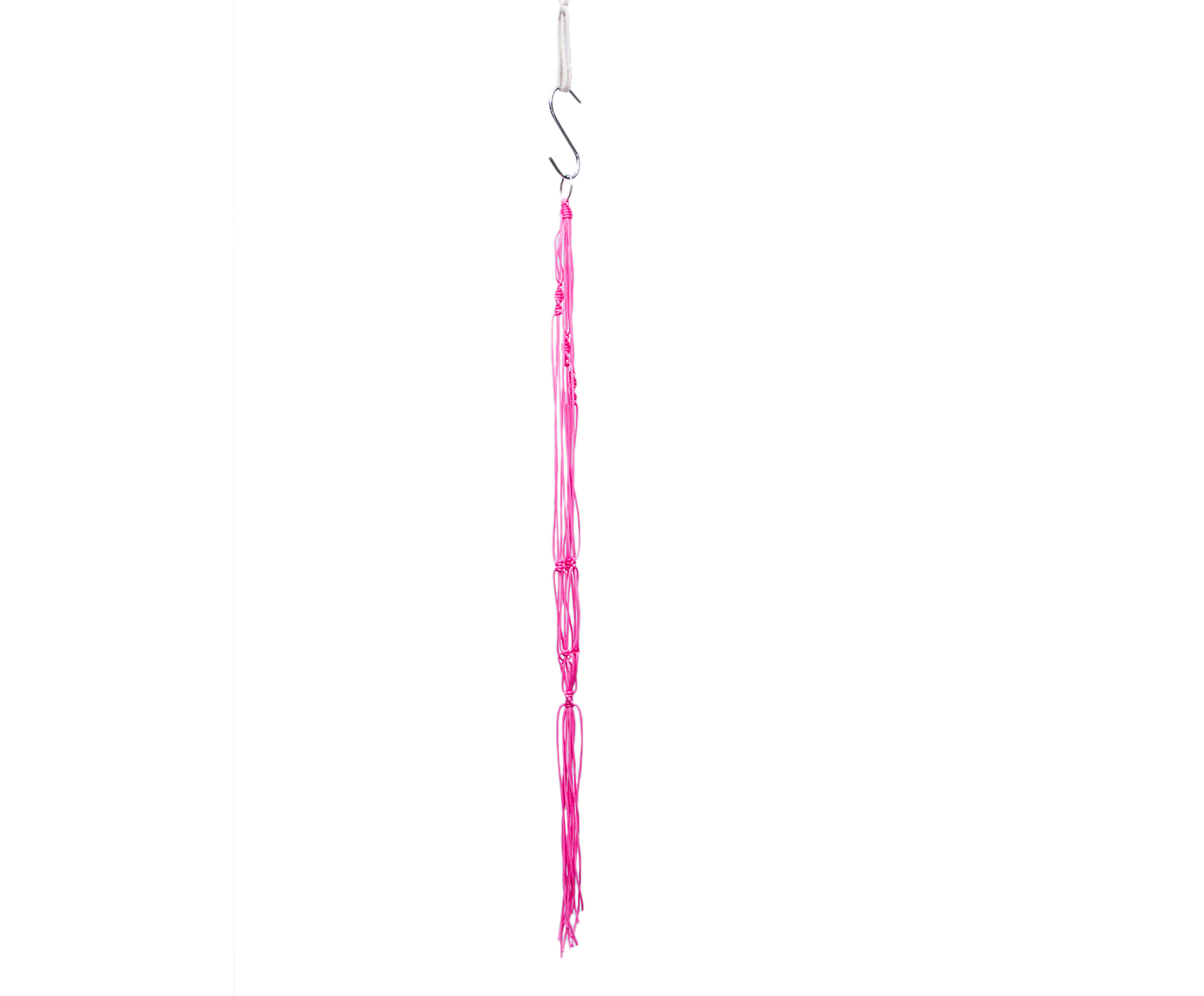 Hanger em Macram&ecirc; First Rosa image number 4