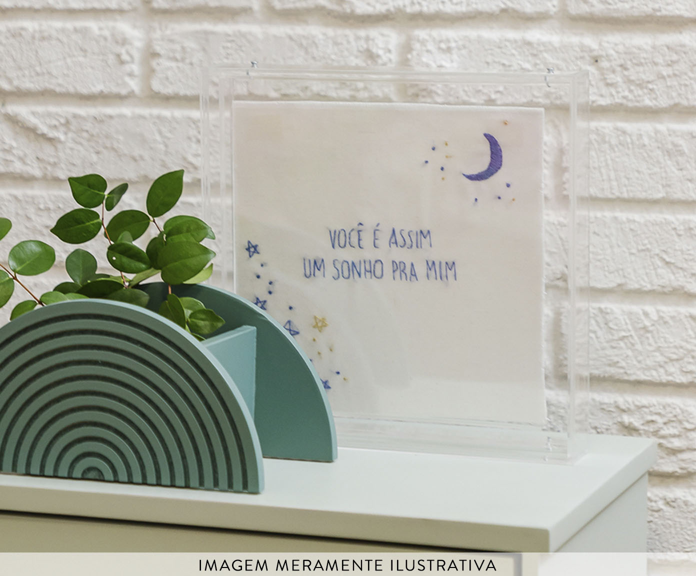 Quadro Caixa Acrilico Voc&ecirc; &Eacute; Assim Branco - image 1