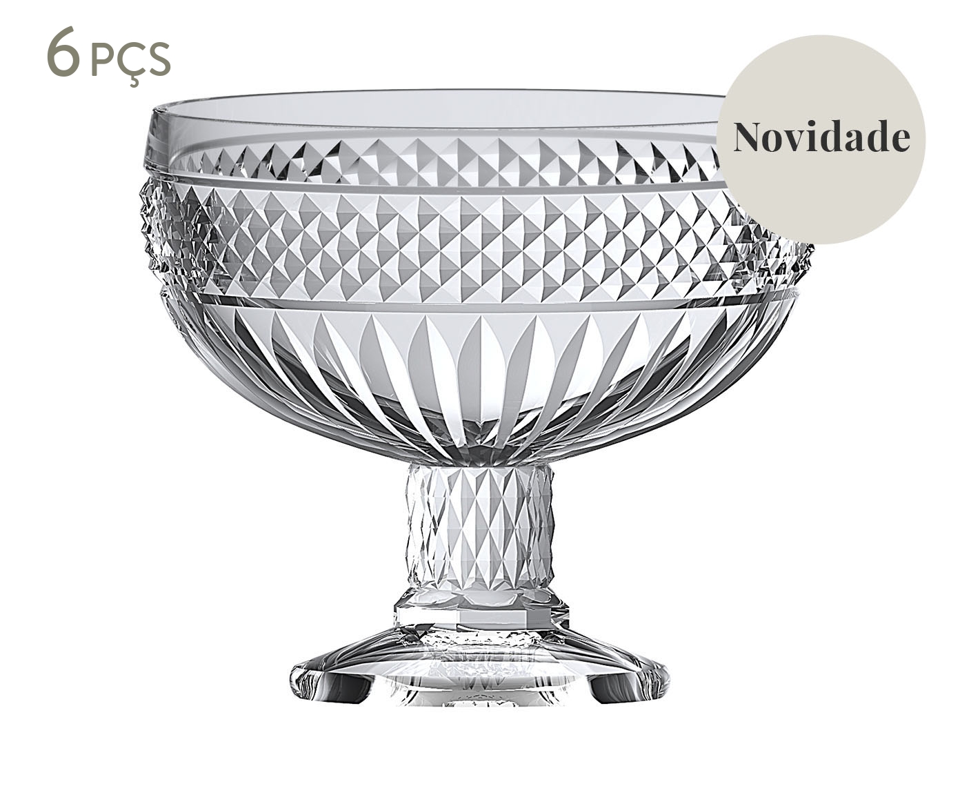 Jogo Ta&ccedil;as para Sobremesa Palace em Cristal - image 0
