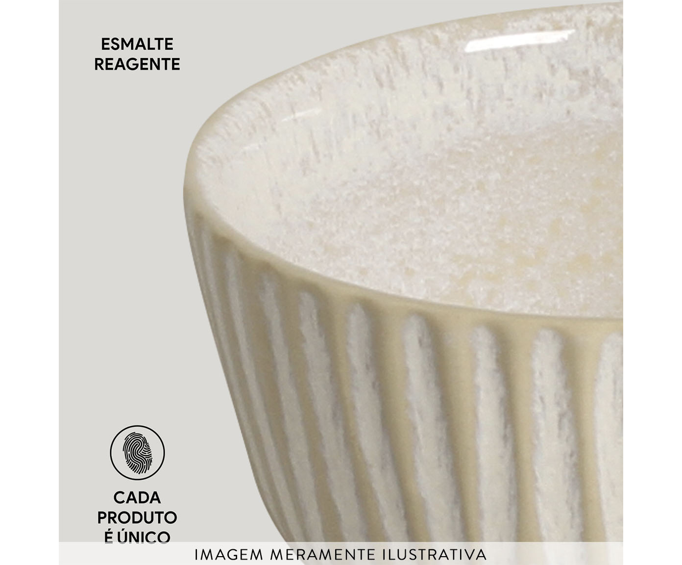 Jogo de Ramequins M&eacute;dio Linhas Latte Cru image number 4