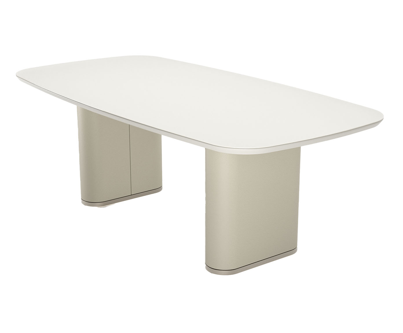 Mesa Lintz 2.2 Off-White Fosco, Bege e Champanhe - image 0