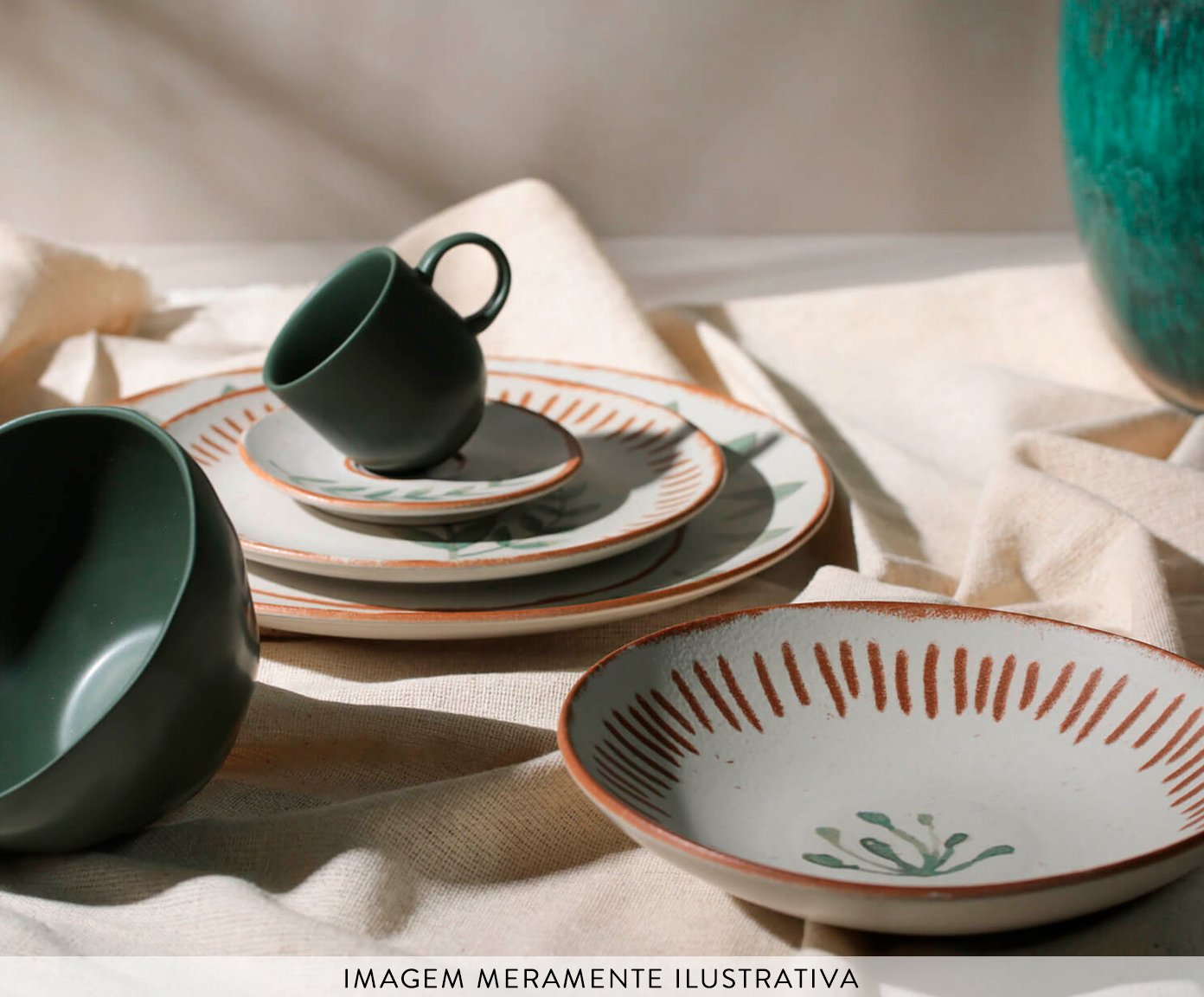 Jogo de Pratos Fundo Coup Stoneware Magari Floral image number 3