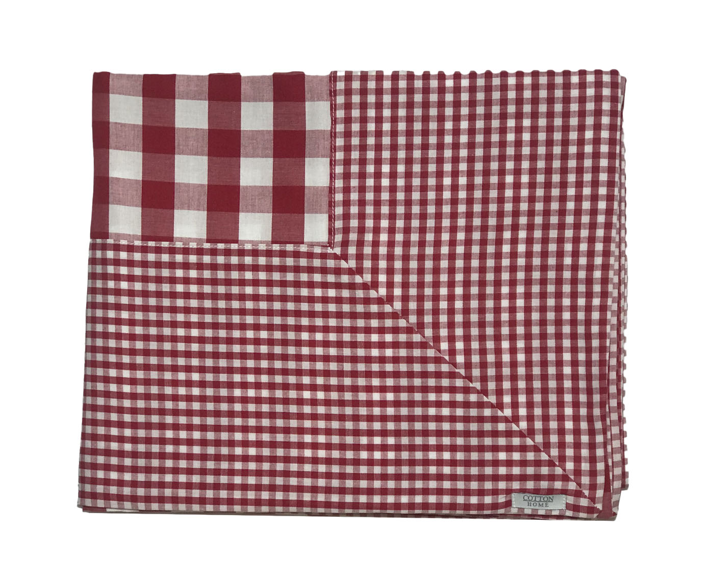 Toalha de Mesa Com Barra de Canto Mitrado Vermelho - image 0