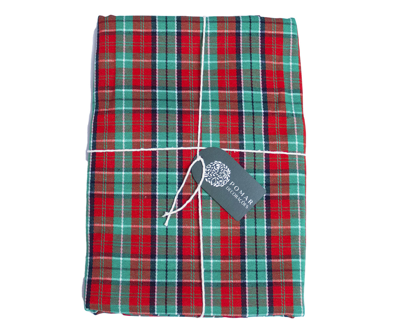 Toalha de Mesa Xadrez Verde e Vermelho - image 0