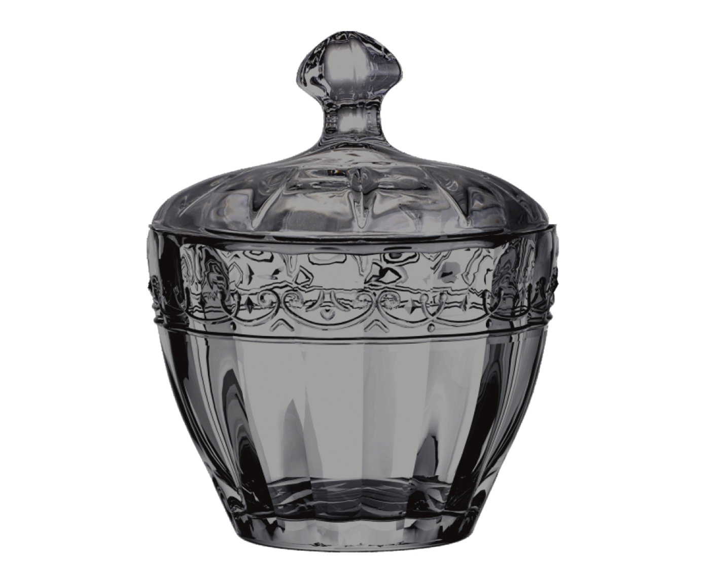 Potiche Decorativo Paris Cinza - 8,5X10,8X8,5X8,5cm - image 0
