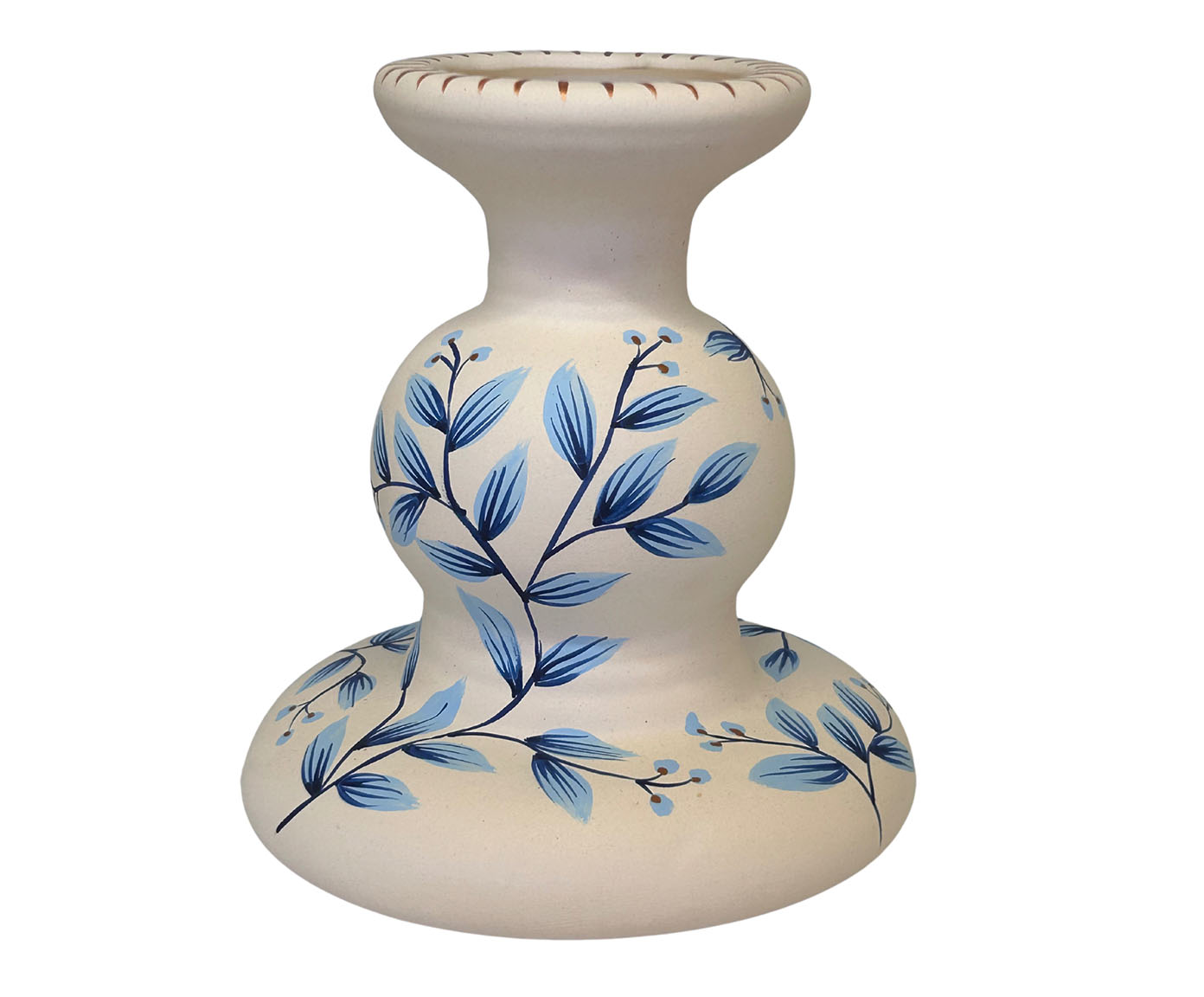 Vaso Torneado Mini Floral Azul - image 0