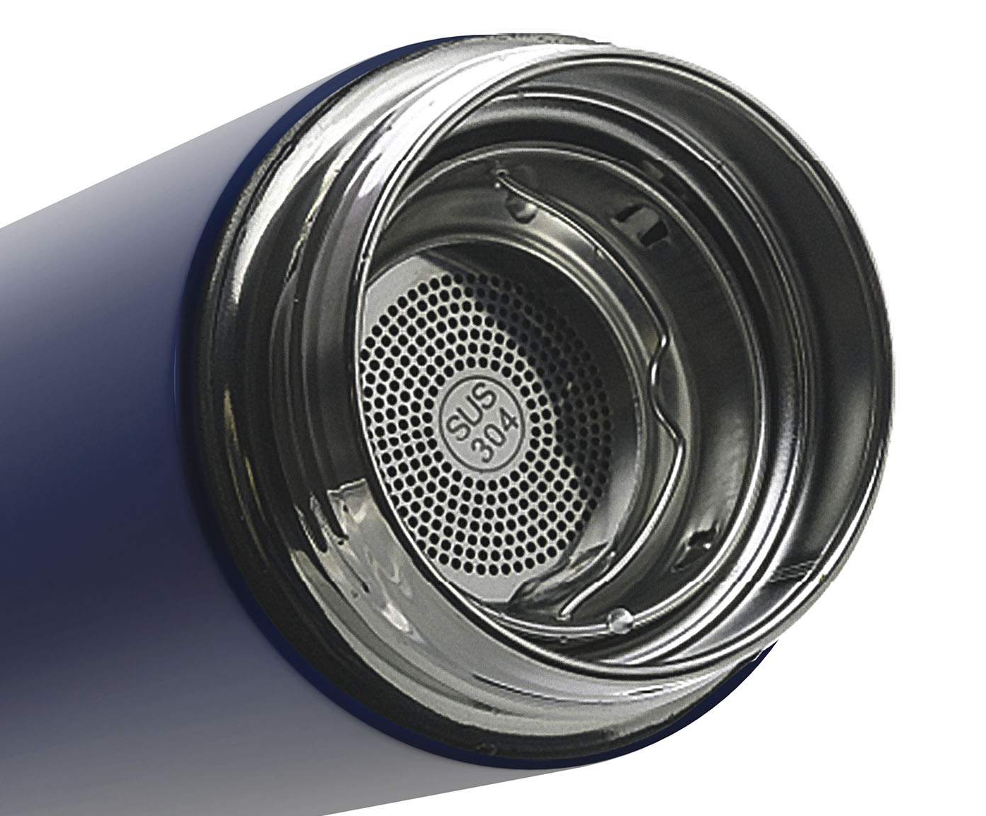 Garrafa T&eacute;rmica em Inox com Visor de Temperatura Wolff Azul image number 2