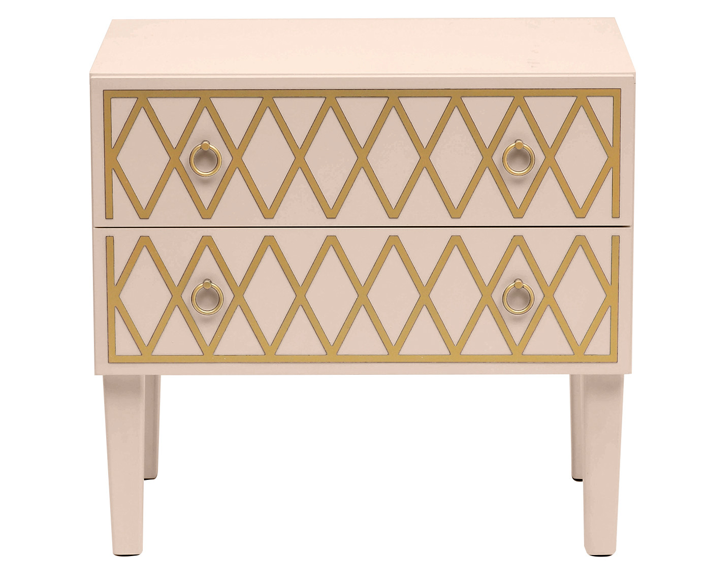 Mesa de Cabeceira Losangos Burlywood - Taupe - image 0