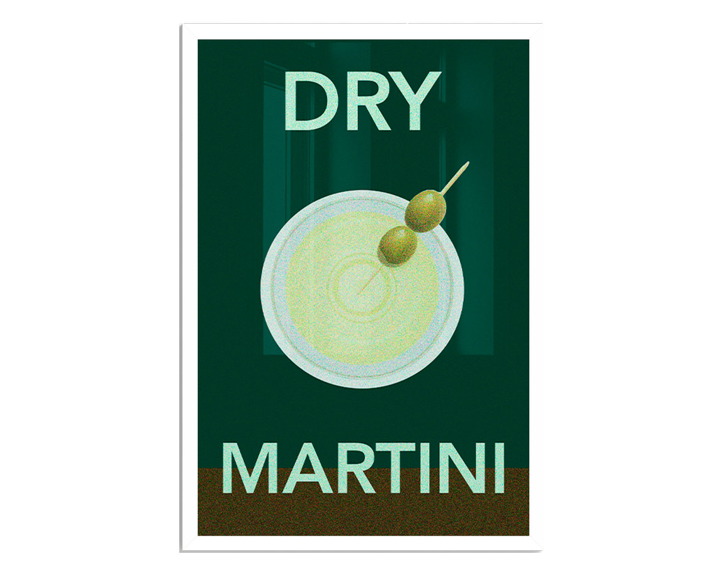 Quadro Dry Martini com Moldura Branca - image 0