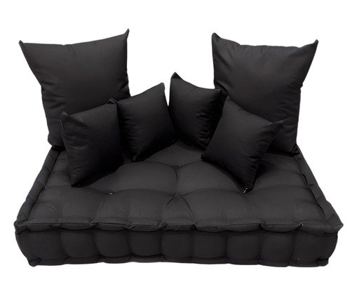 Futon Turco com Almofadas preto - image 0