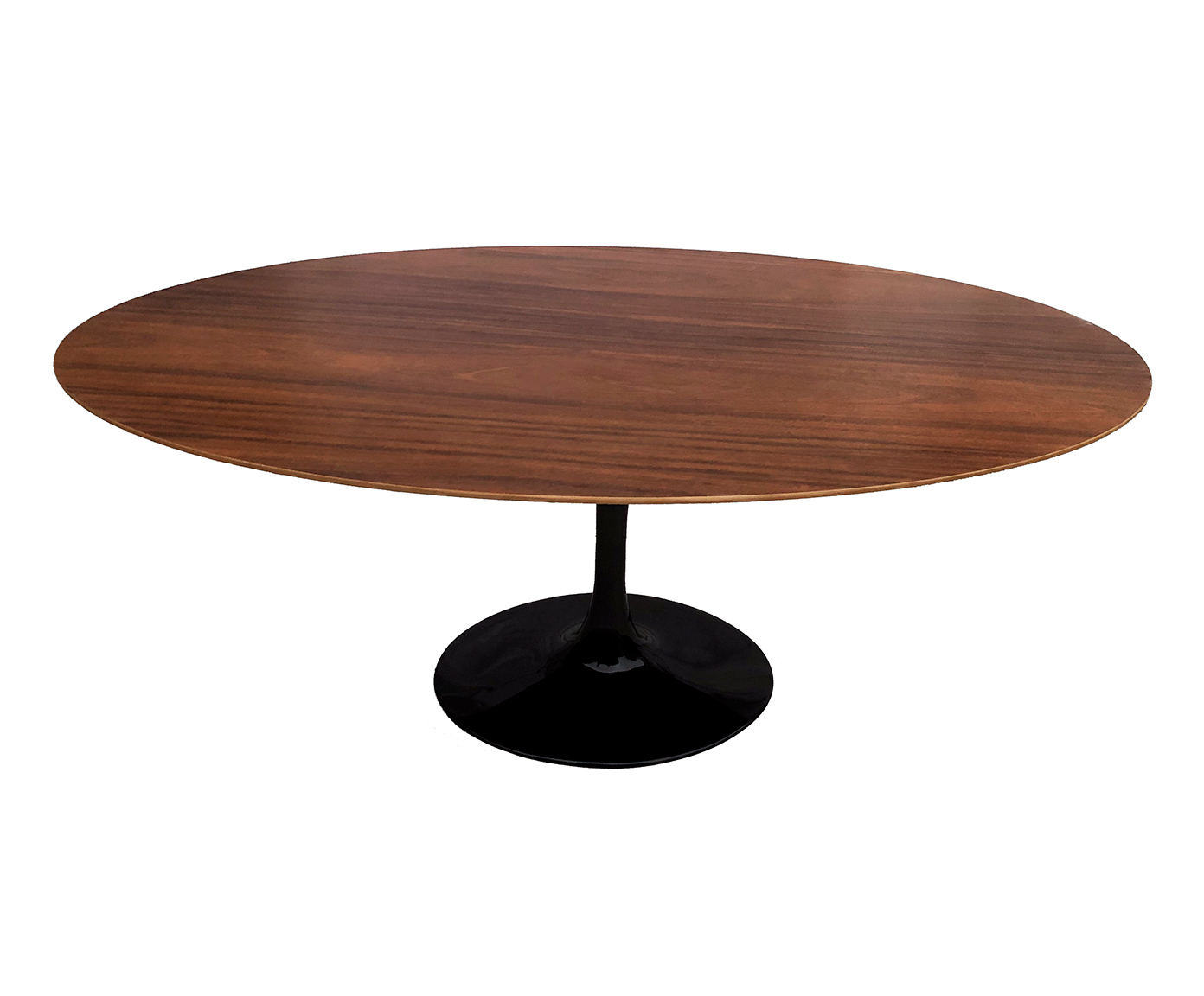 Mesa Saarinen Oval Imbuia Base Preta - image 0