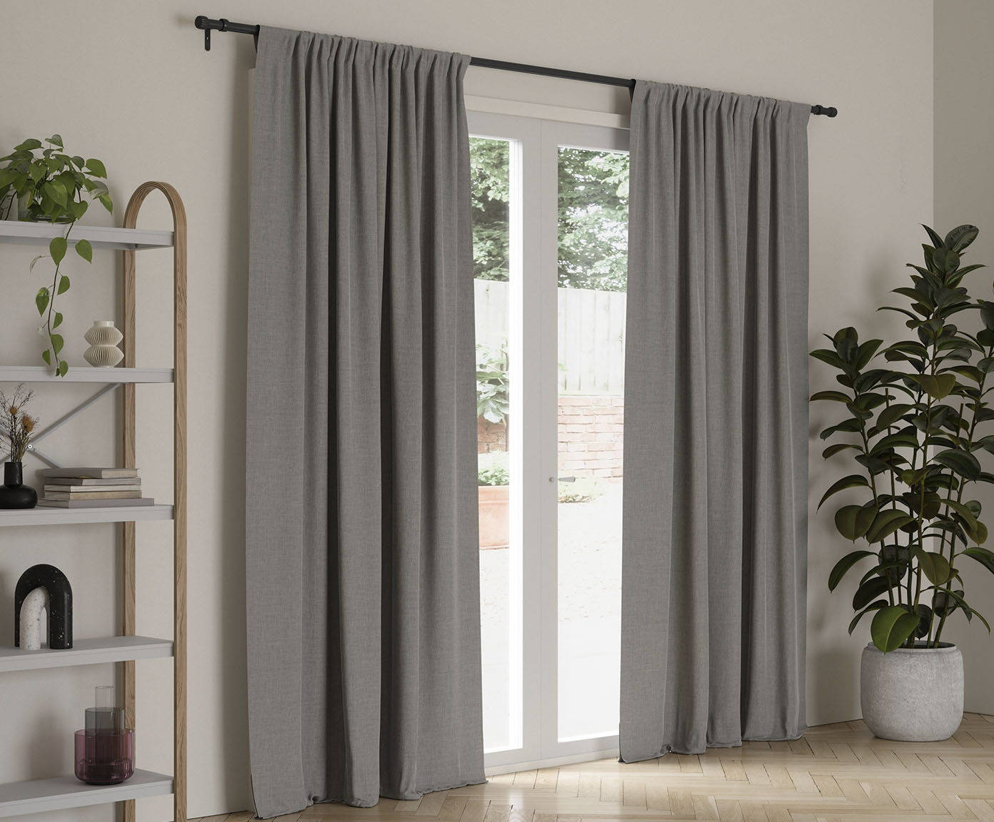 Var&atilde;o de Cortina Extens&iacute;vel Cleo Preto image number 3