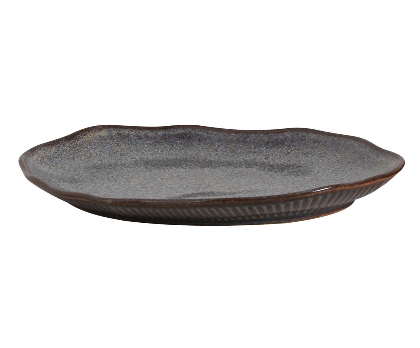 Jogo de Travessas Oval Rasa M&eacute;dia Bio Titanium Azul Escuro - image 1