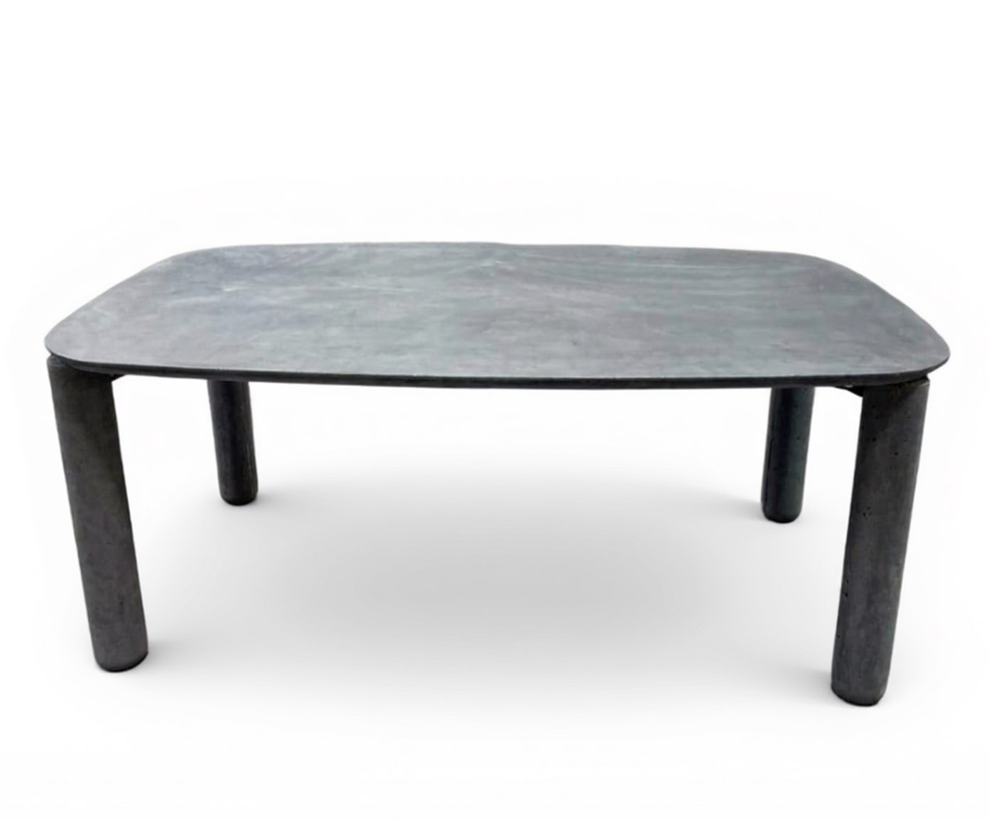 Mesa de Jantar Pilotis com Tampo P&eacute;treo Cinza Escuro - image 1