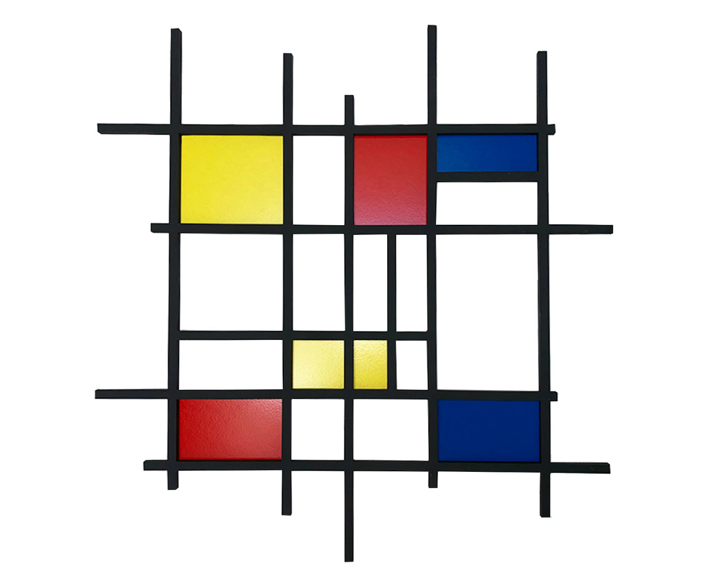 Escultura De Parede Melian Vermelha, Amarela E Azul - image 0