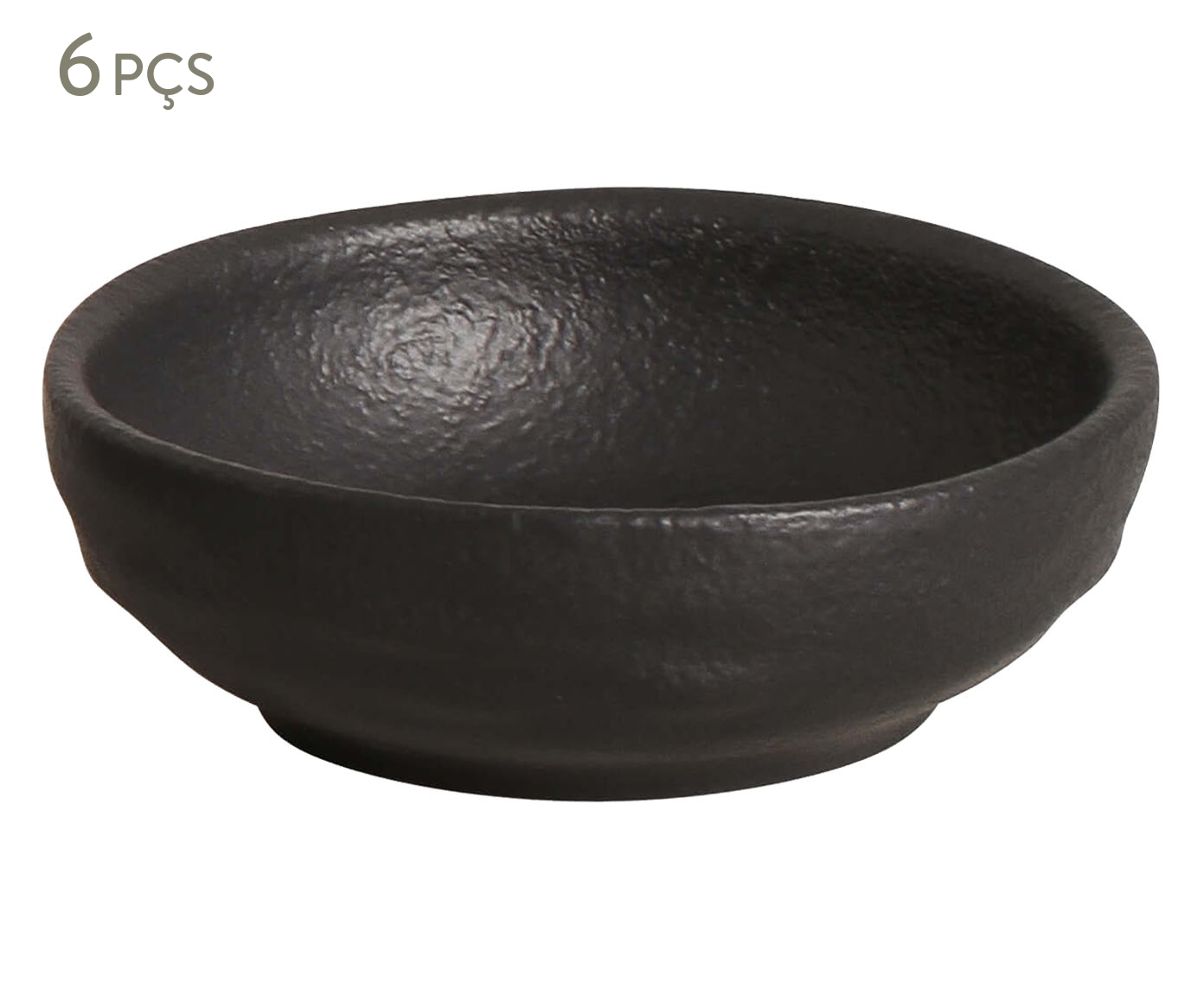 Jogo de Ramequins M&eacute;dio Org&acirc;nico Preto Matte Preto - image 0