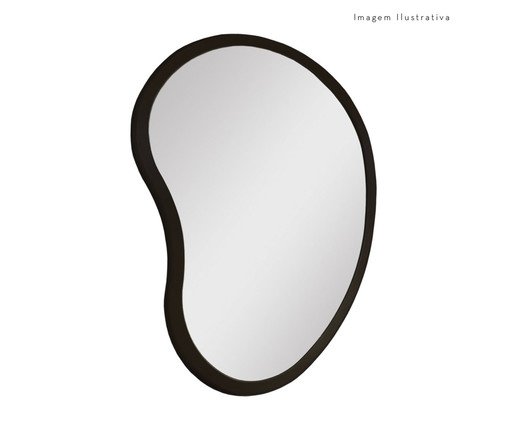Espelho de Parede Org&acirc;nico Egg Preto image number 1