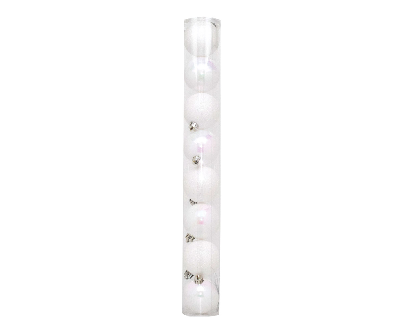 Jogo de Bolas Natalinas Glitter Branco - image 0