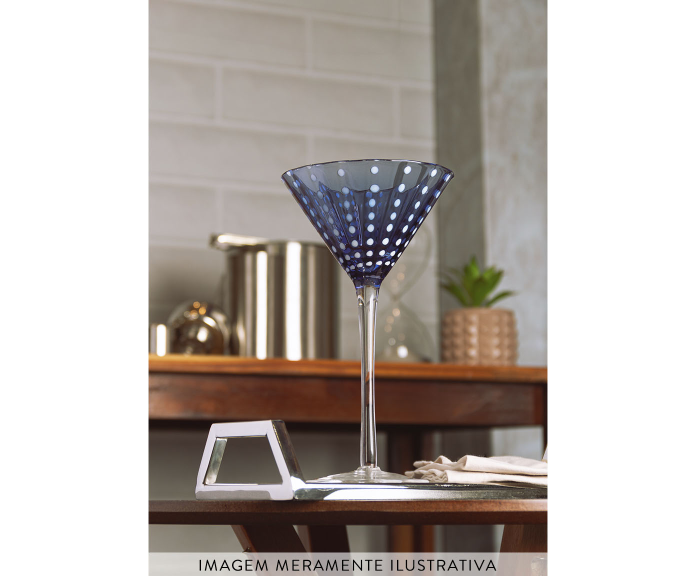Jogo de Ta&ccedil;as para Martini Orqu&iacute;dea Azul image number 2