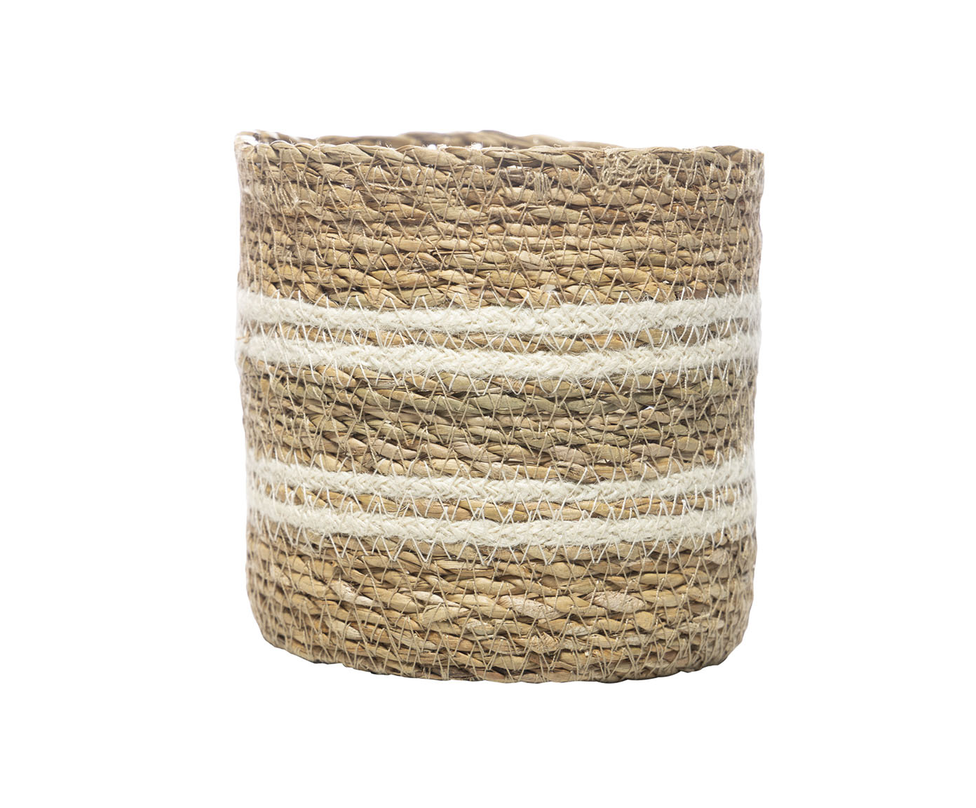 Jogo de Cachepots em Fibra Natural Bicolor - image 1