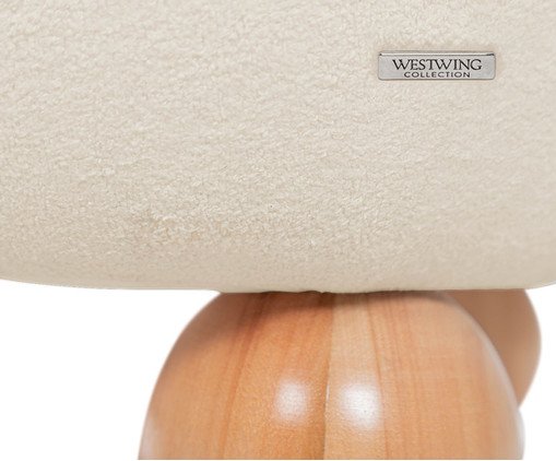Puff Ball Feet em Boucle Aveludado Branco image number 6